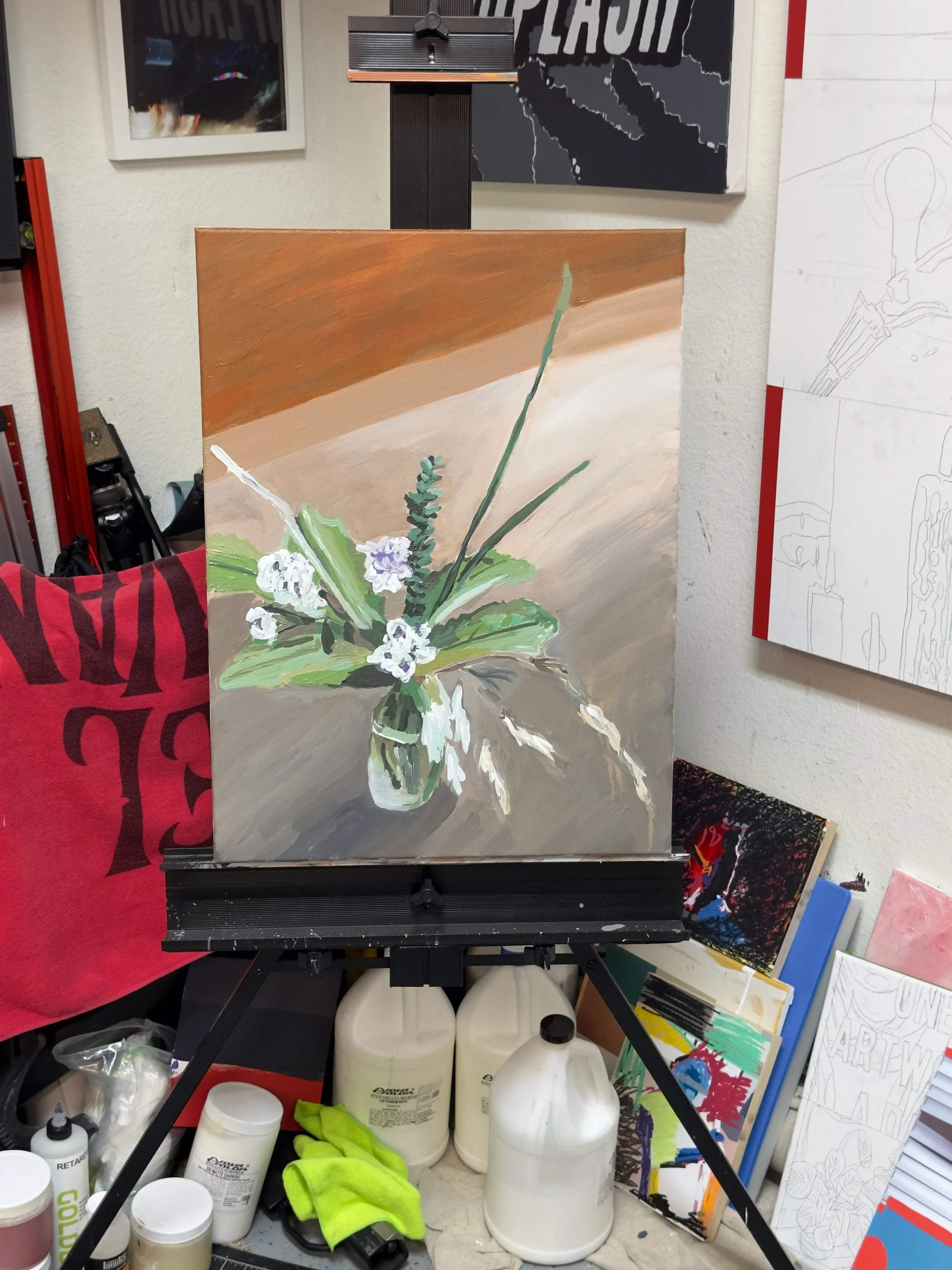 Fallen Angel > 2024P18 (2024) Acrylic on c-print mounted on wood panel, 14βx11β