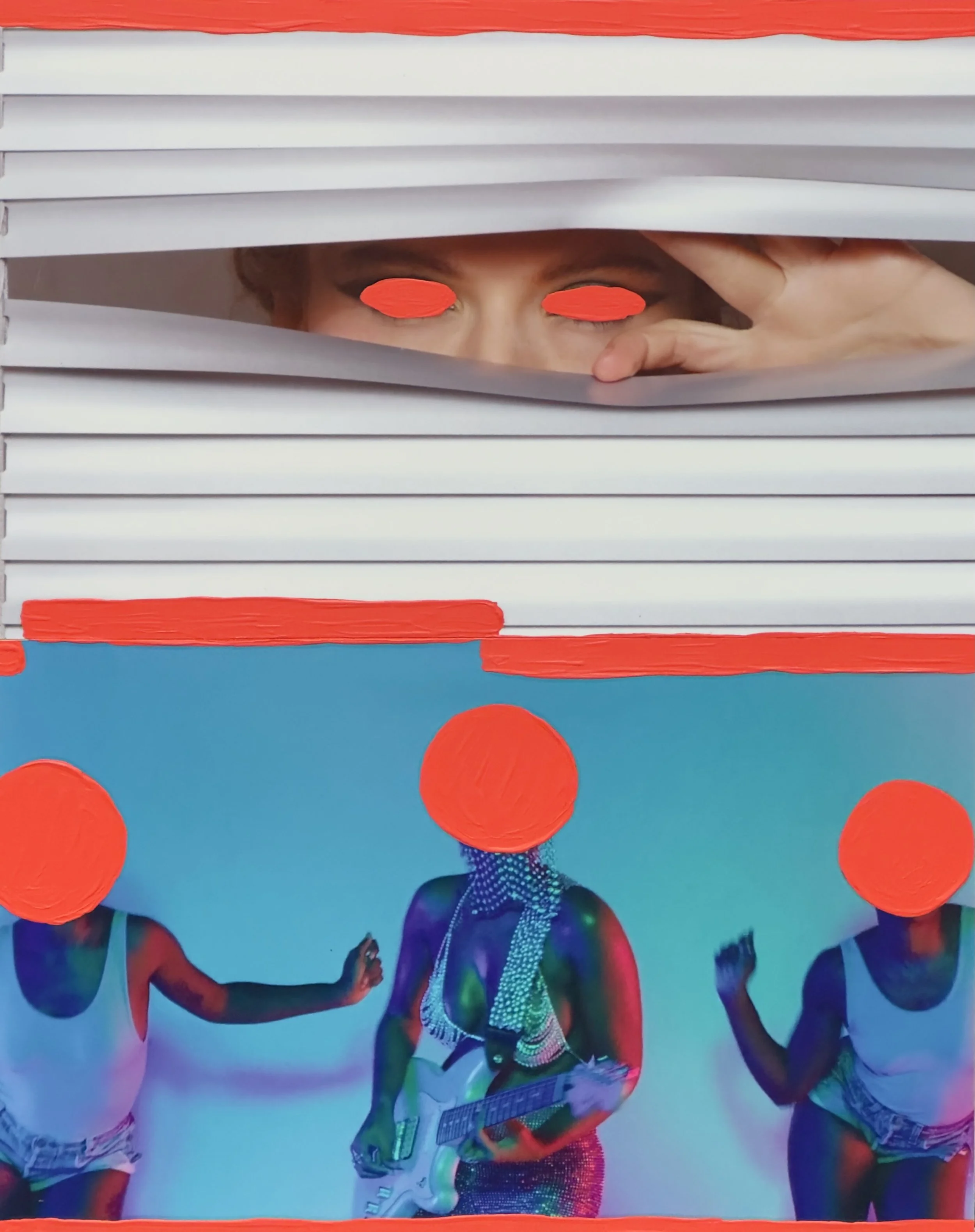 Shadow of a Woman > 2024P20 (2024) Acrylic on c-print mounted on wood panel, 14βx11β