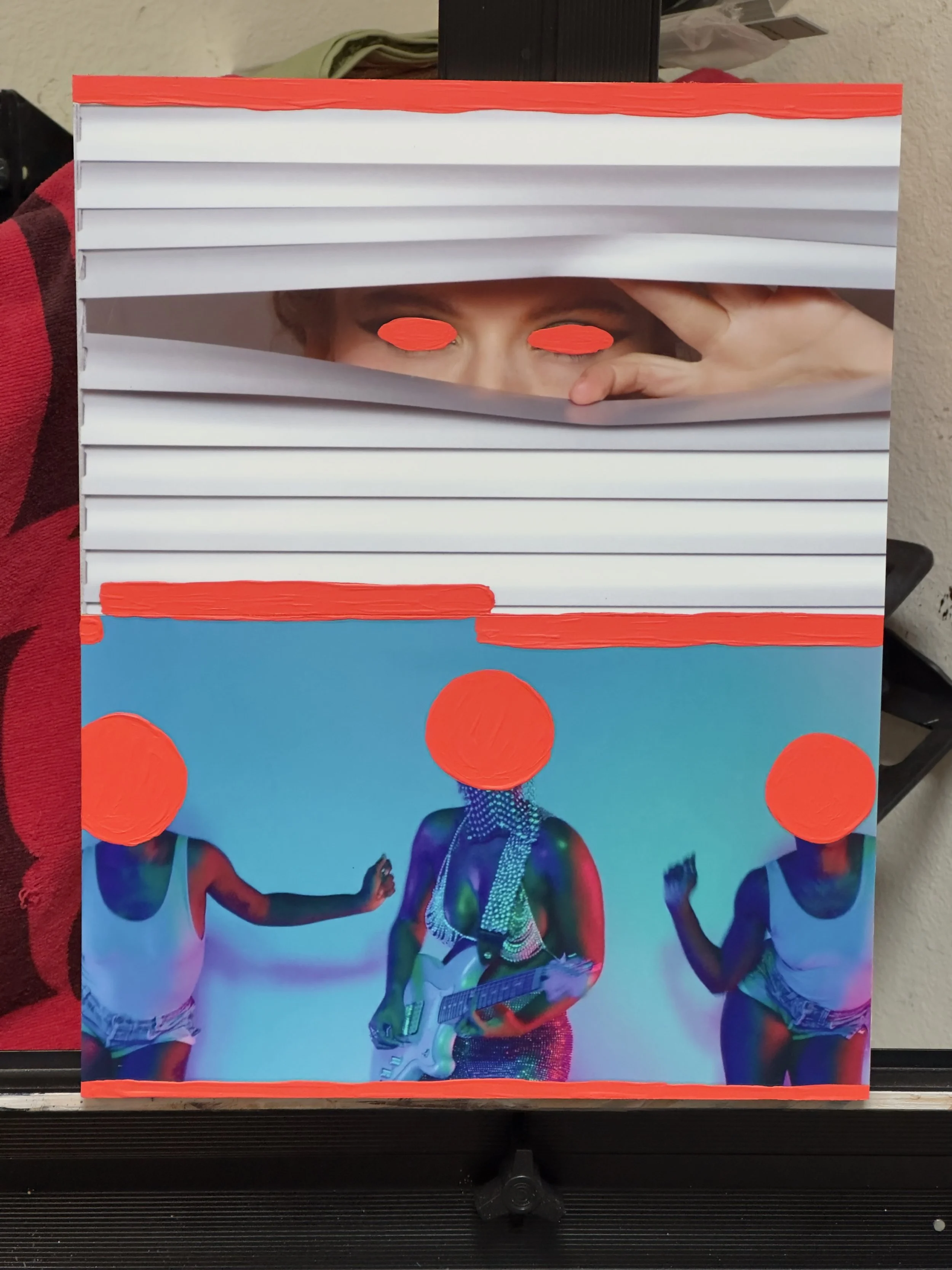 Shadow of a Woman > 2024P20 (2024) Acrylic on c-print mounted on wood panel, 14βx11β