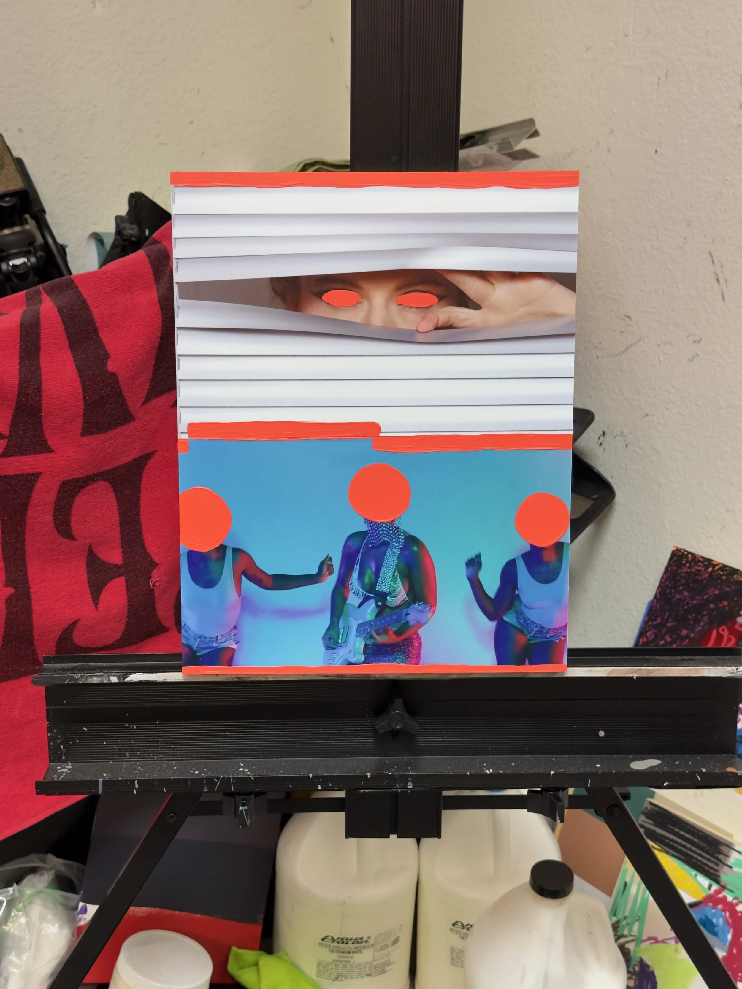 Shadow of a Woman > 2024P20 (2024) Acrylic on c-print mounted on wood panel, 14βx11β