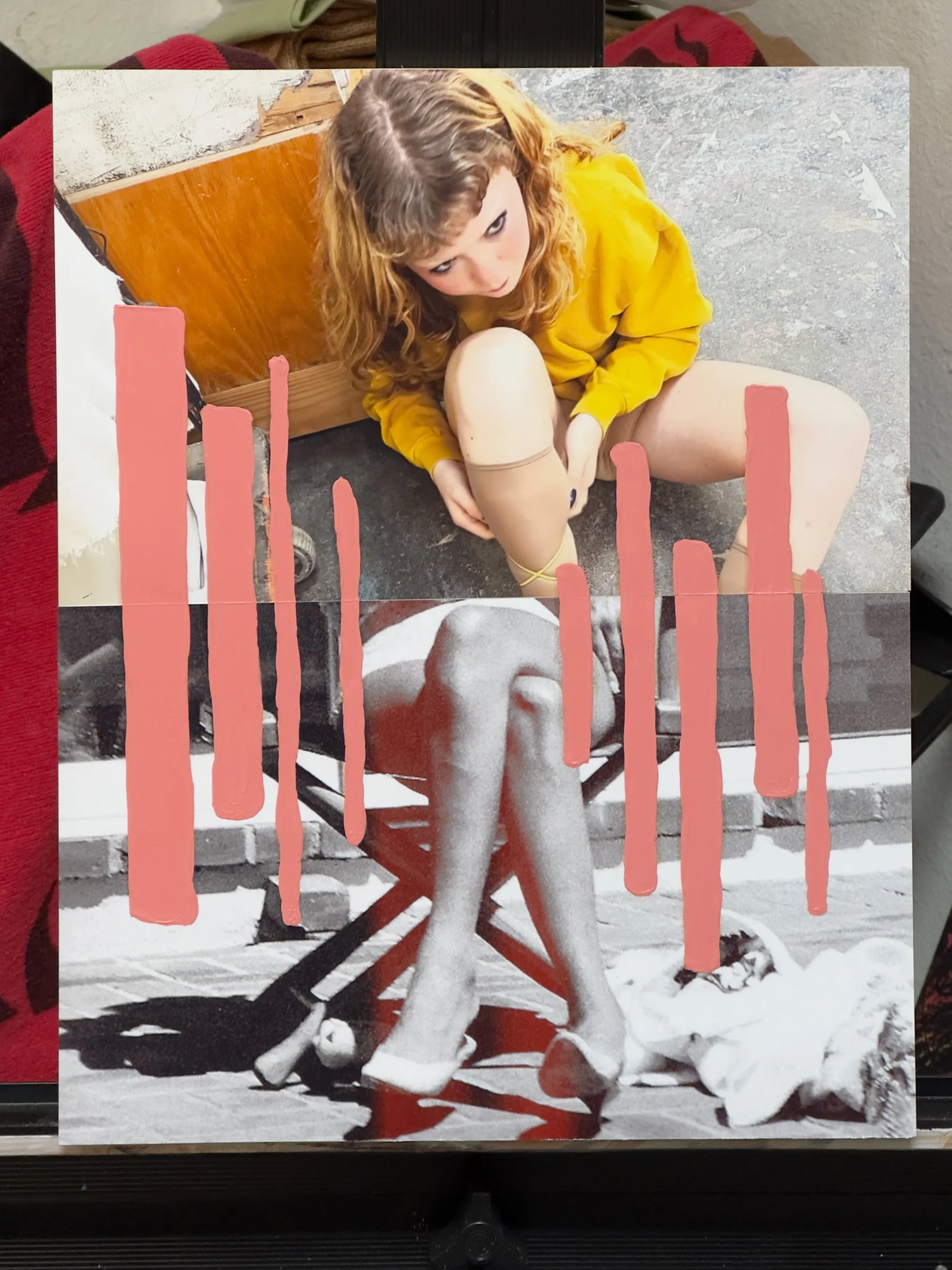  Strange Illusion > 2024P24 (2024) Acrylic on c-print mounted on wood panel, 14”x11” 