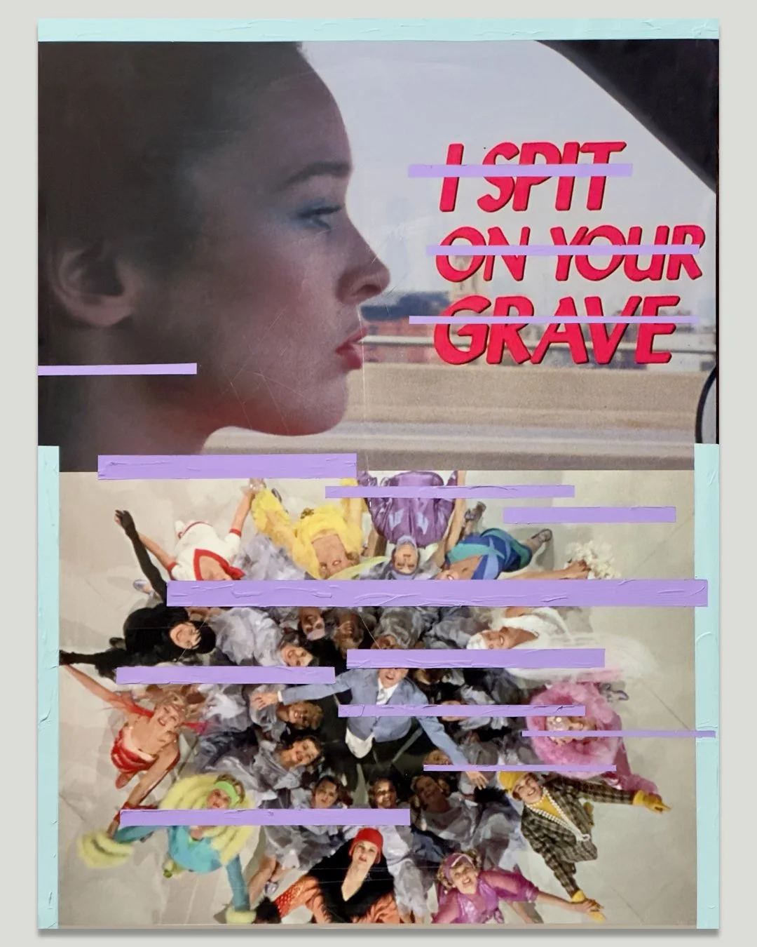Impact > 2024P34 (2024) Acrylic on c-print mounted on wood panel, 40βx30β