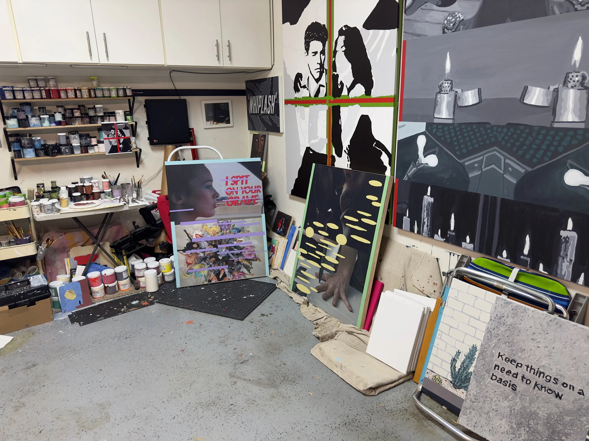  Impact > 2024P34 (2024) Acrylic on c-print mounted on wood panel, 40”x30” 