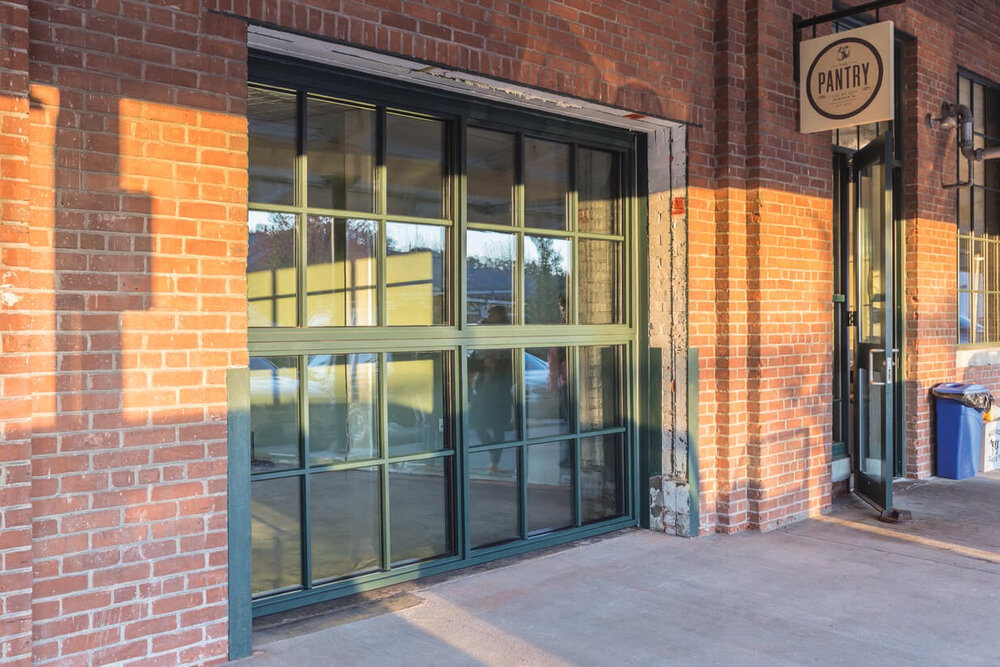 Commercial Bifold Garage Door, Horizontal Folding Glass Garage Doors