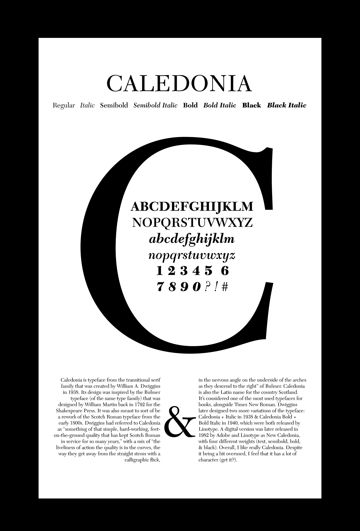 Type Specimen Poster