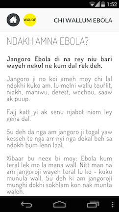 PRESS RELEASE: Free "About Ebola" mobile app targets smart phone users in African languages