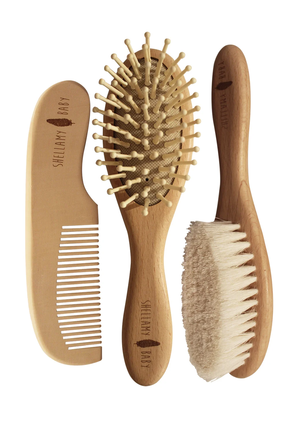 wooden baby comb