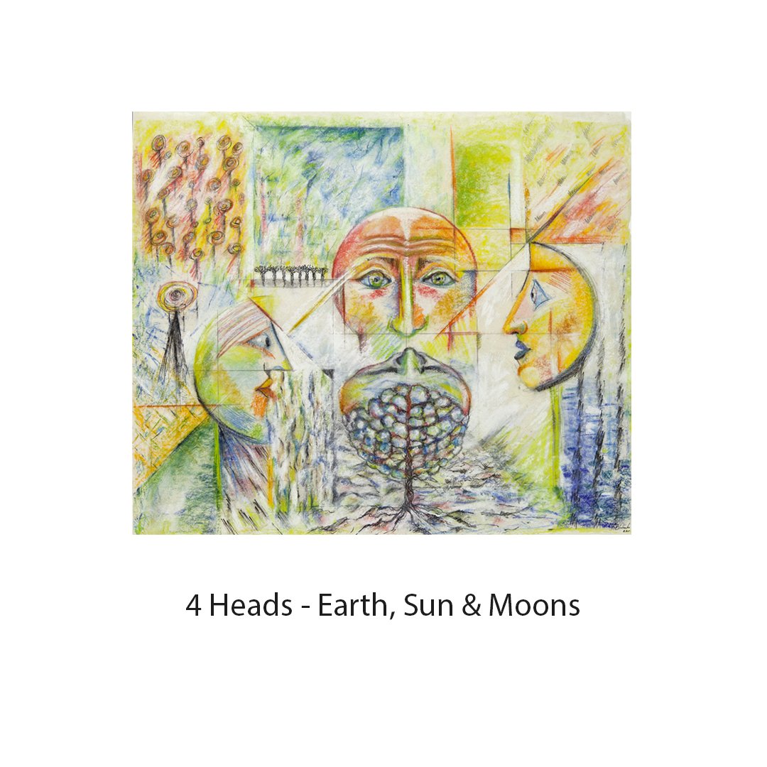4 Heads - Earth, Sun & Moons