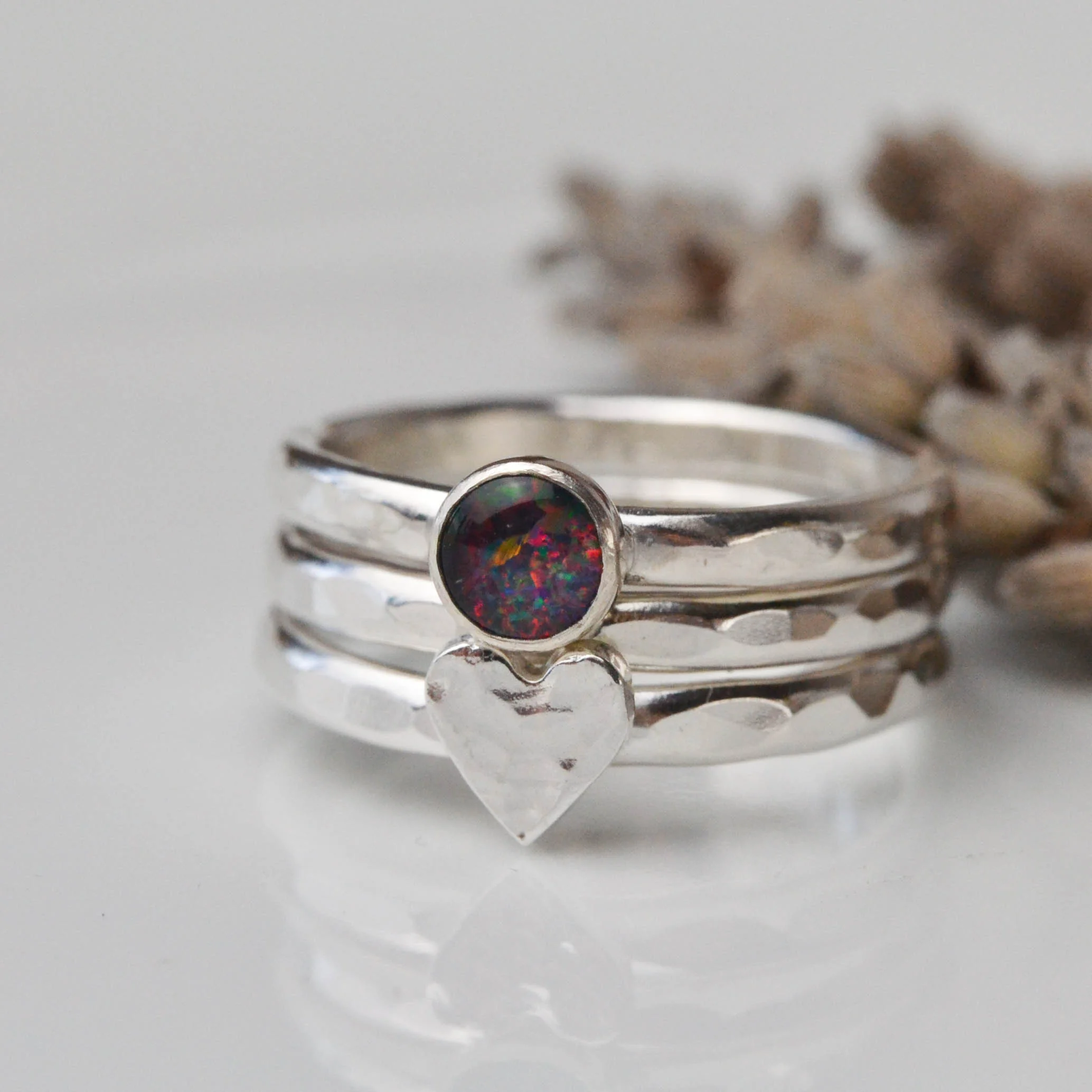 heart and dark opal ring stack.jpg