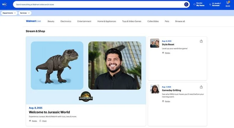 NBCUniversal focuses on Jurassic World Rebirth and back to school shopping with Walmart Live first