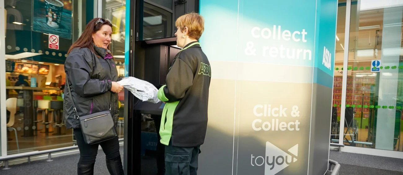 UK first as Asda tests out parcel tower 
