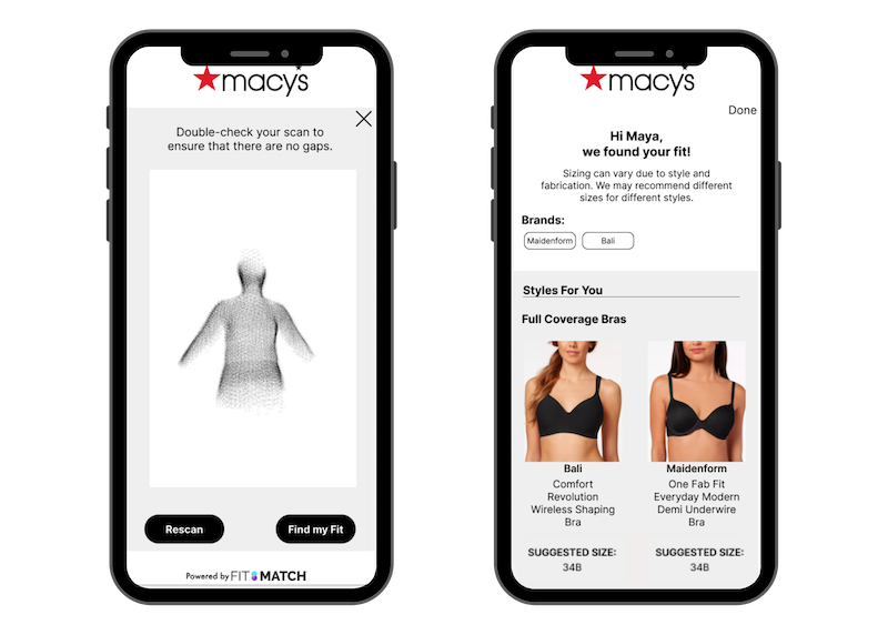 Macy's rolls out FIT:MATCH bra fitting technology in select US