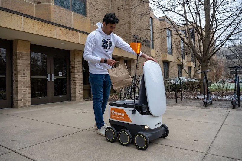 Starship Technologies robot food delivery service launches at the University of Notre Dame