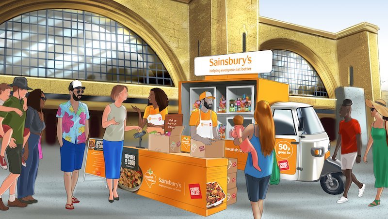 Food for thought: Sainsbury’s DINspiration pop-up targets busy commuters at London Kings Cross station