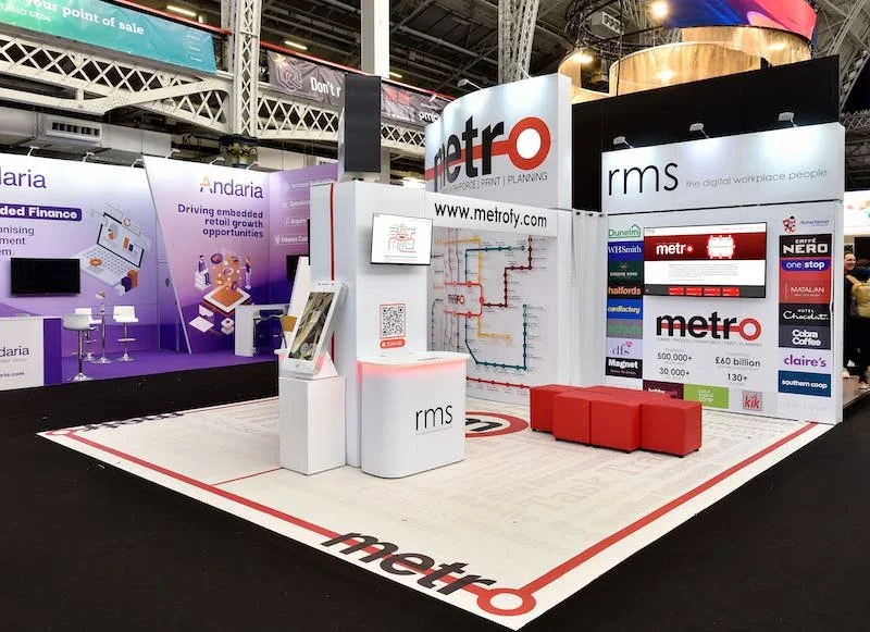 Exhibition stand designs for retail technology and systems