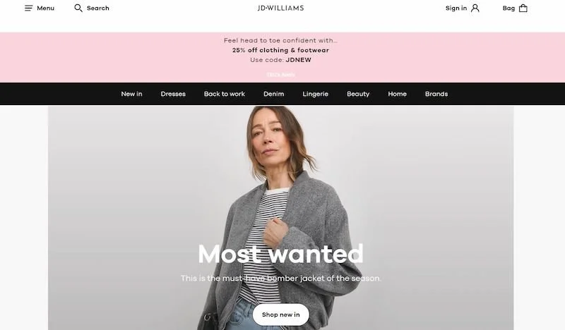 N Brown Group hails important milestone in its digital transformation as new JD Williams website goes live