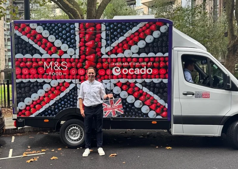M&S Food marks five years since Ocado launch by splashing carrier bag on delivery vans