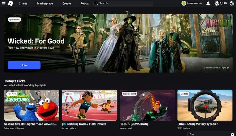 Wicked: For Good movie breaks records on Roblox platform ahead of theatrical release this week