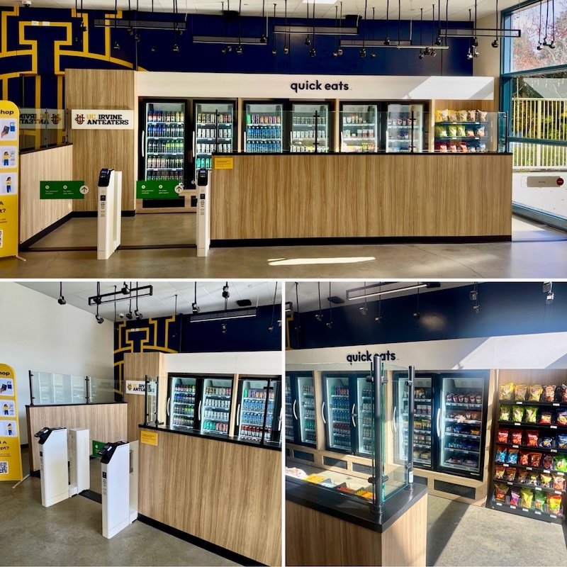 Amazon Just Walk Out technology powered grab and go store open doors at University of California, Irvine