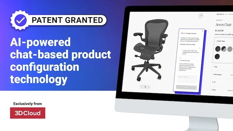3D Cloud bags US patent for AI powered chat-based product configuration technology
