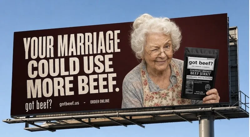D2C brand Got Beef unveils AI produced Granny character for social media and billboard campaign