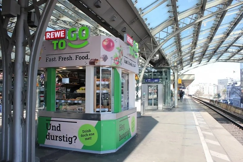 REWE To Go store goes live at Berlin train station featuring nine self-checkout terminals