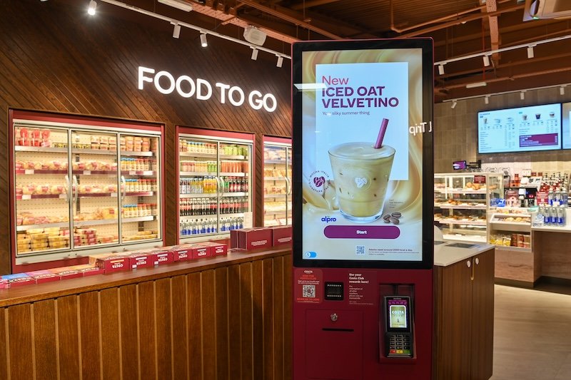 Costa Coffee opens London Luton Airport store featuring touchscreen ordering and Click &amp; Collect