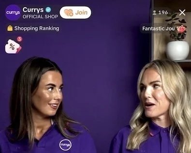 Electricals and technology retailer Currys ramps up social activity as it goes live on TikTok Shop
