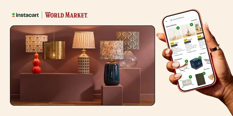 Instacart inks deal that makes it World Market's first and exclusive online same-day delivery partner