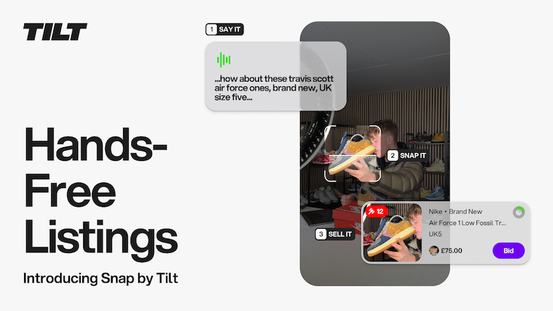 Live commerce platform Tilt lays claim to industry first with launch of new AI feature Snap