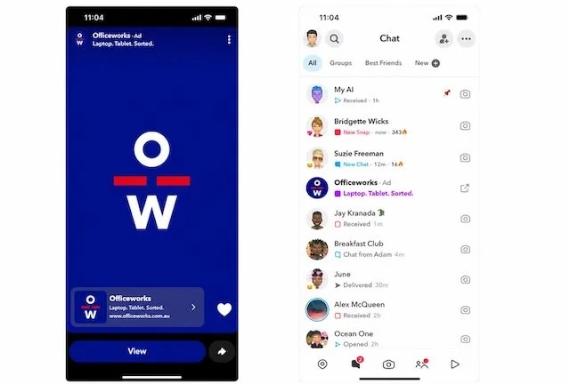 Officeworks first retailer to activate Snapchat's suite of advertising formats within Zitcha platform