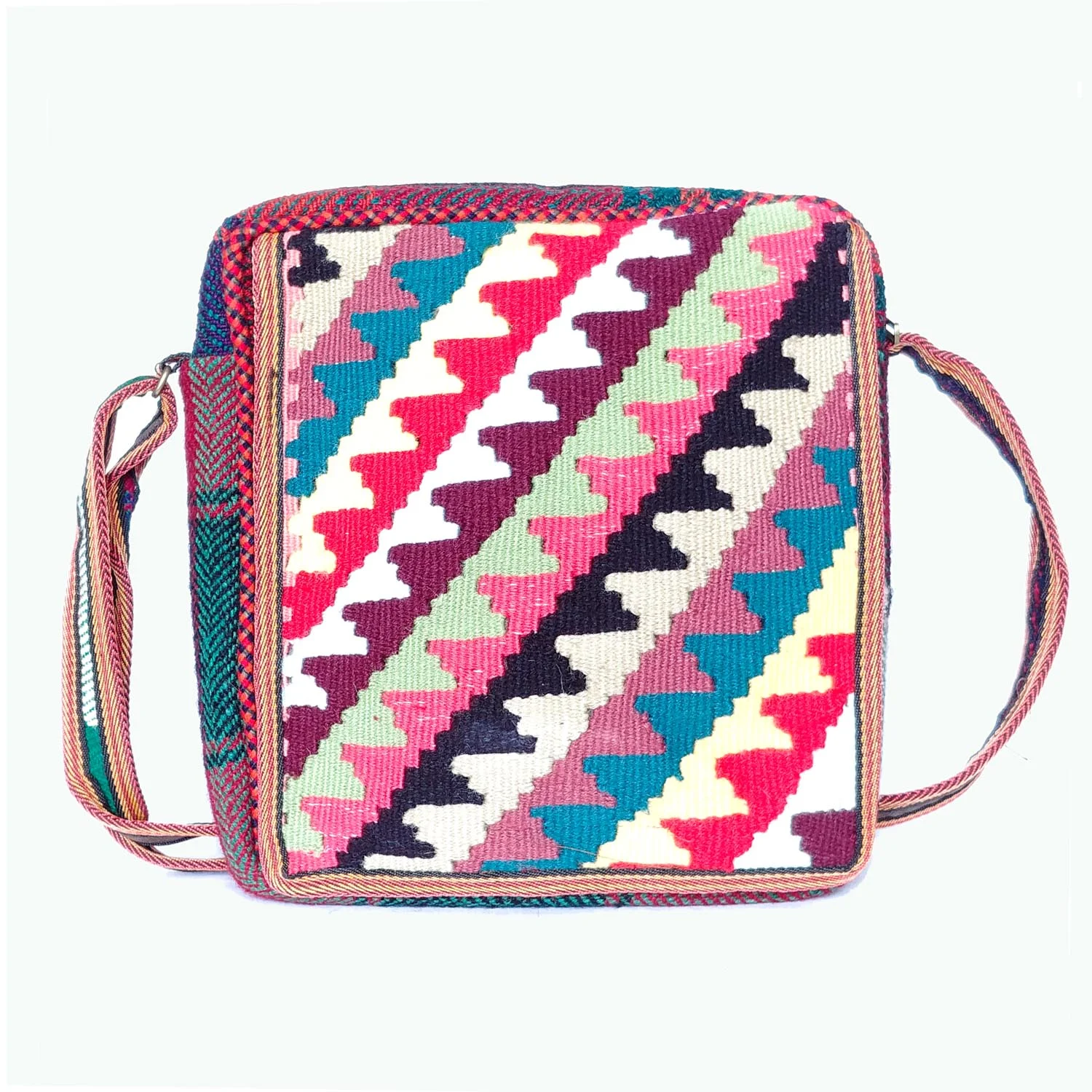 Meerkleurige Kelim Messenger Tas