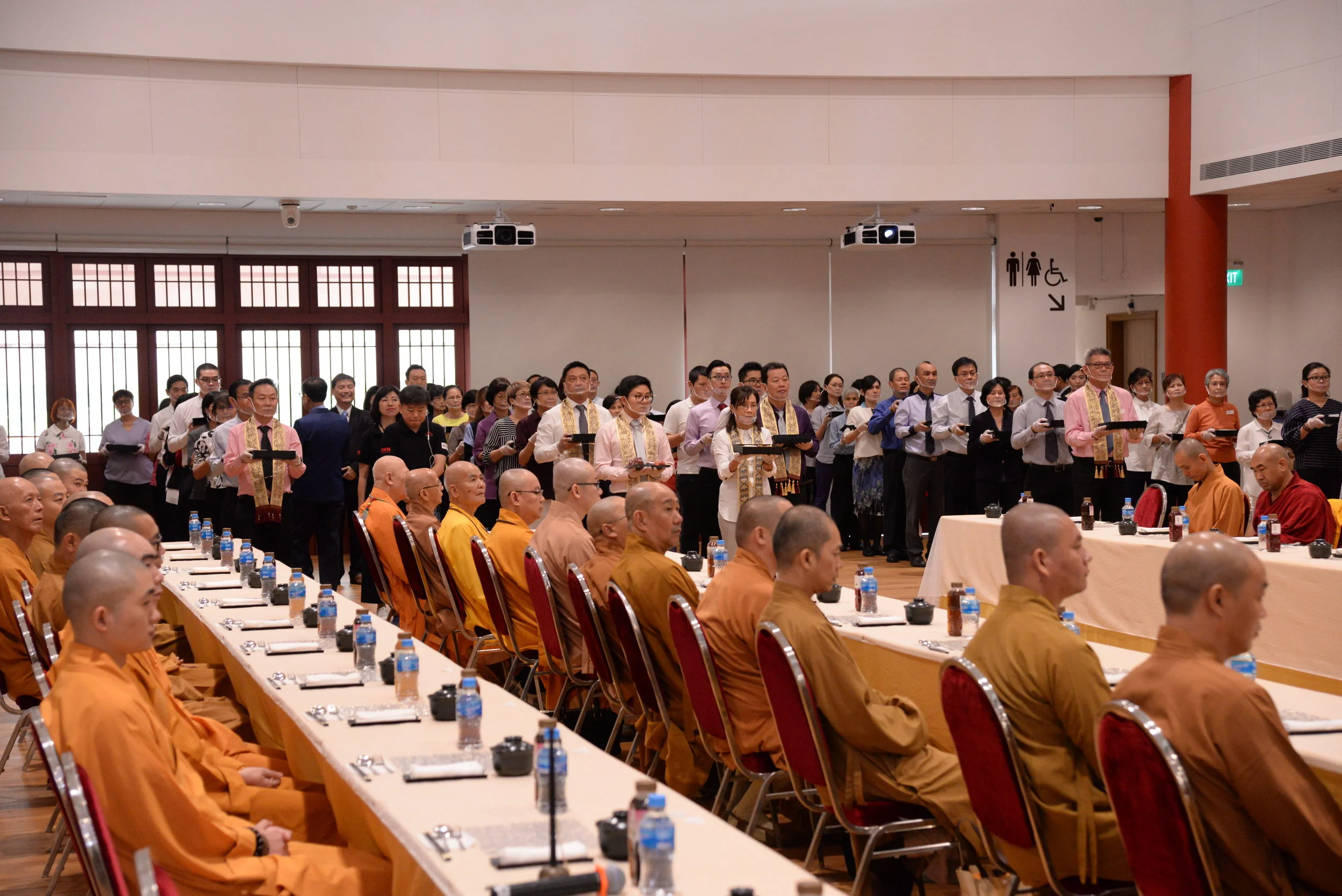 Offering by 1st group of donors at BW Monastery