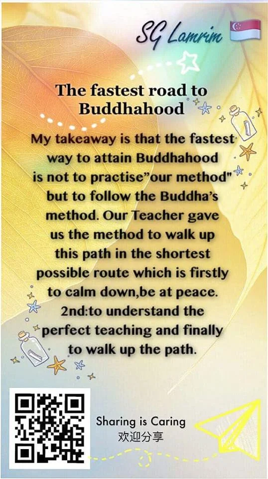 The fastest road to Buddhahood