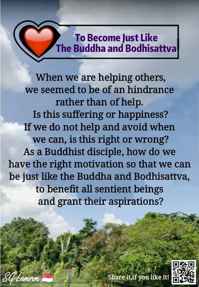 To Become Just Like The Buddha and Bodhisattva