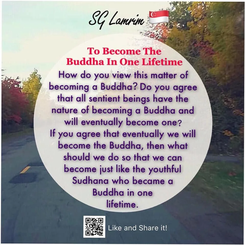 To Become The Buddha In One Lifetime