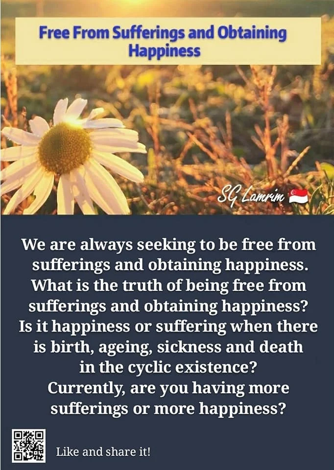 Free From Sufferings and Obtaining Happiness