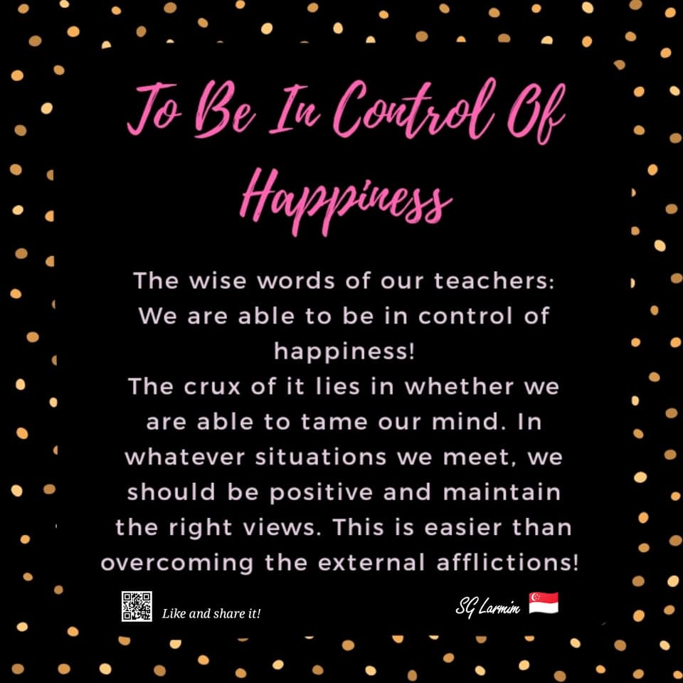 To Be In Control Of Happiness