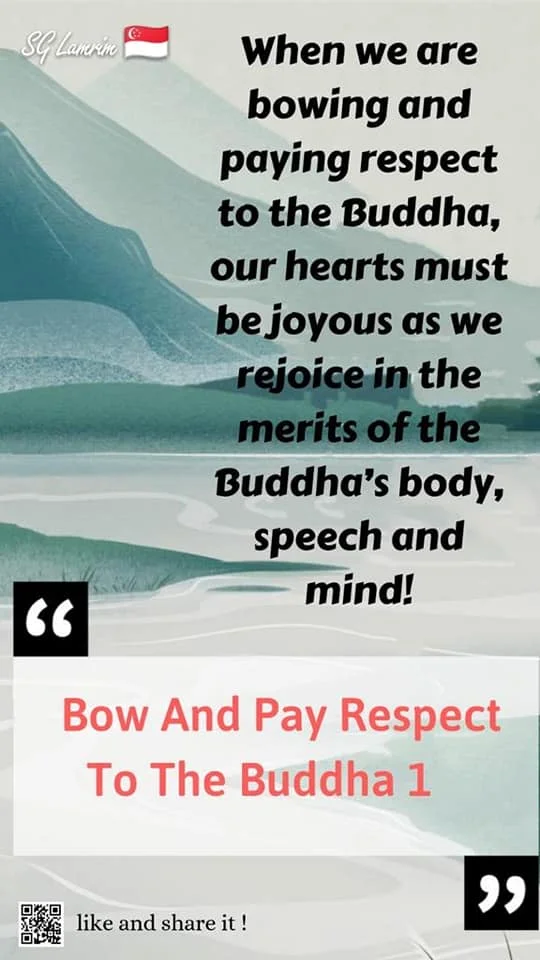 Bow And Pay Respect To The Buddha 1