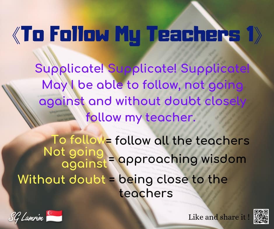 To Follow My Teachers 1