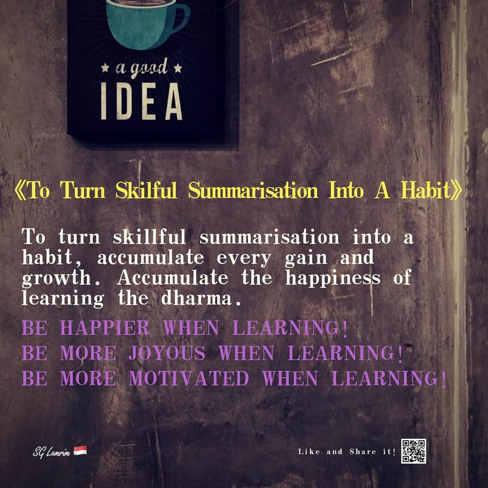 To Turn Skilful Summarisation Into A Habit