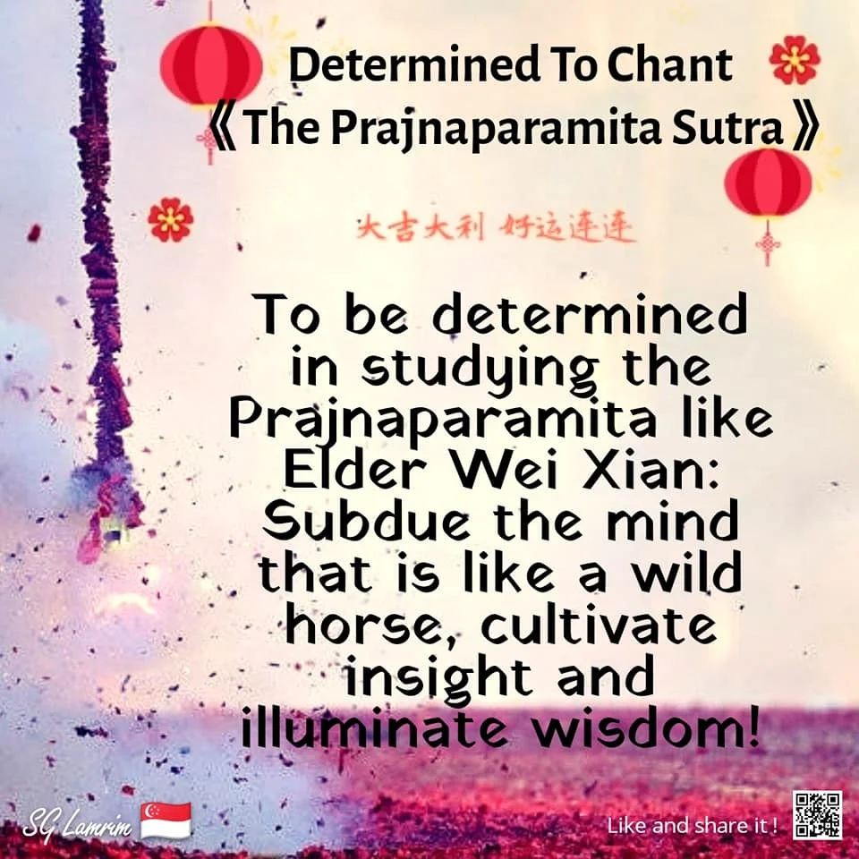 Determined To Chant The&nbsp;Prajnaparamita Sutra
