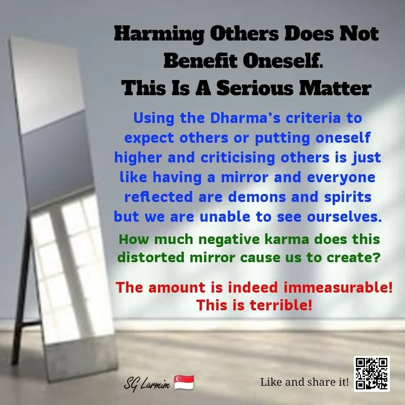 Harming Others Does Not Benefit Oneself.&nbsp;This Is A Serious Matter