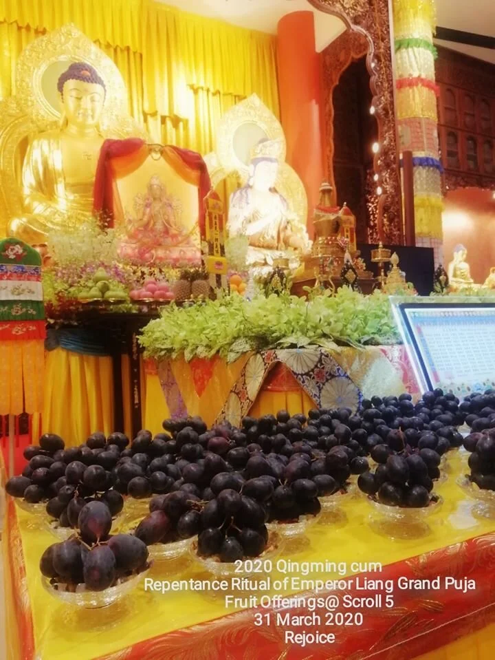 2020 Qingming cum Repentance Ritual of Emperor Liang Grand Puja Fruit Offerings @ Scroll 5 &amp; 6