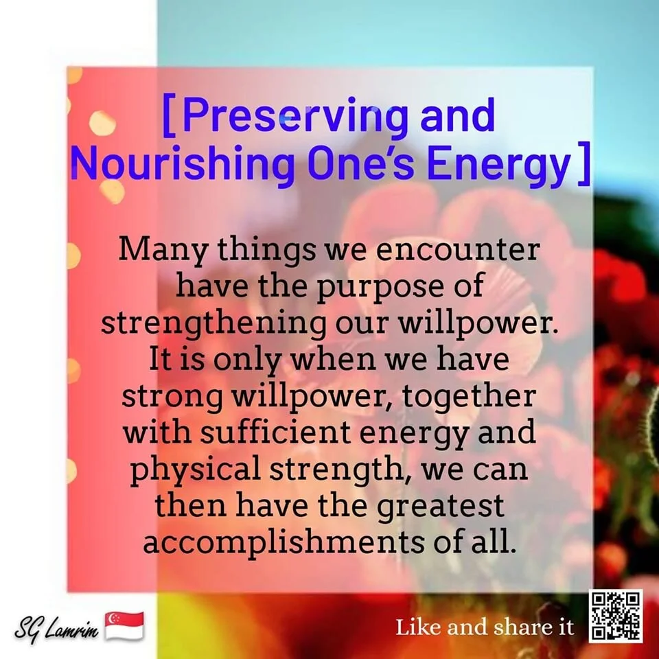 Preserving and Nourishing One’s Energy