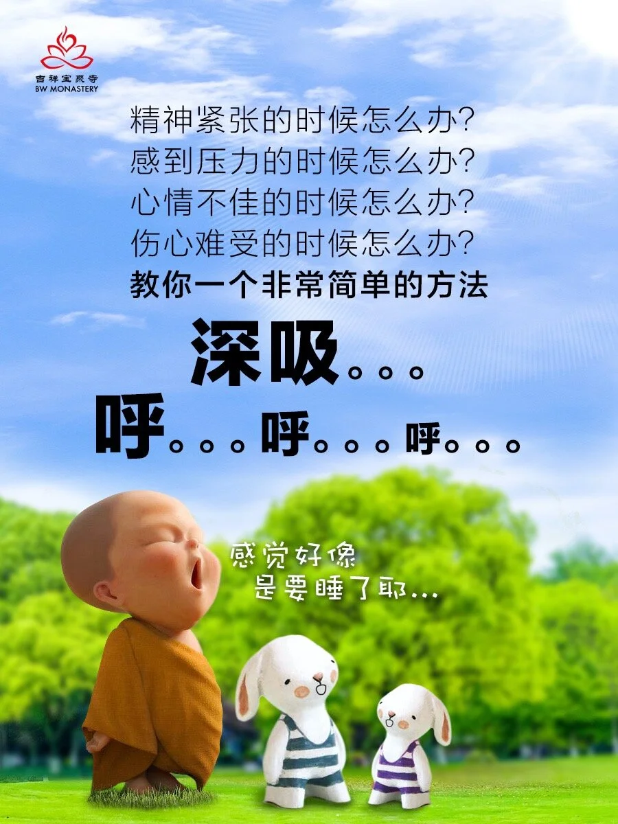 Sharing with You An Easy Way to Calm Your Mind 教您一个非常简单的方法