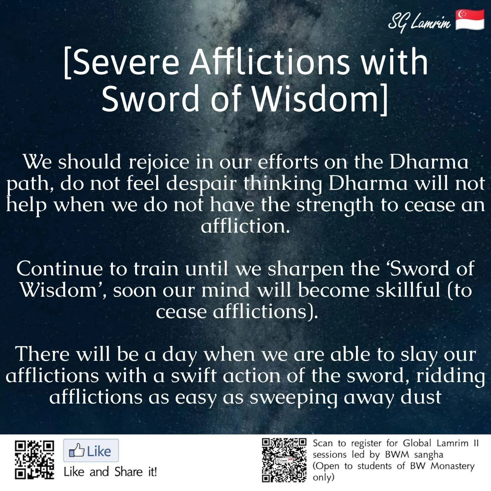 Sever Afflictions with Sword of Wisdom
