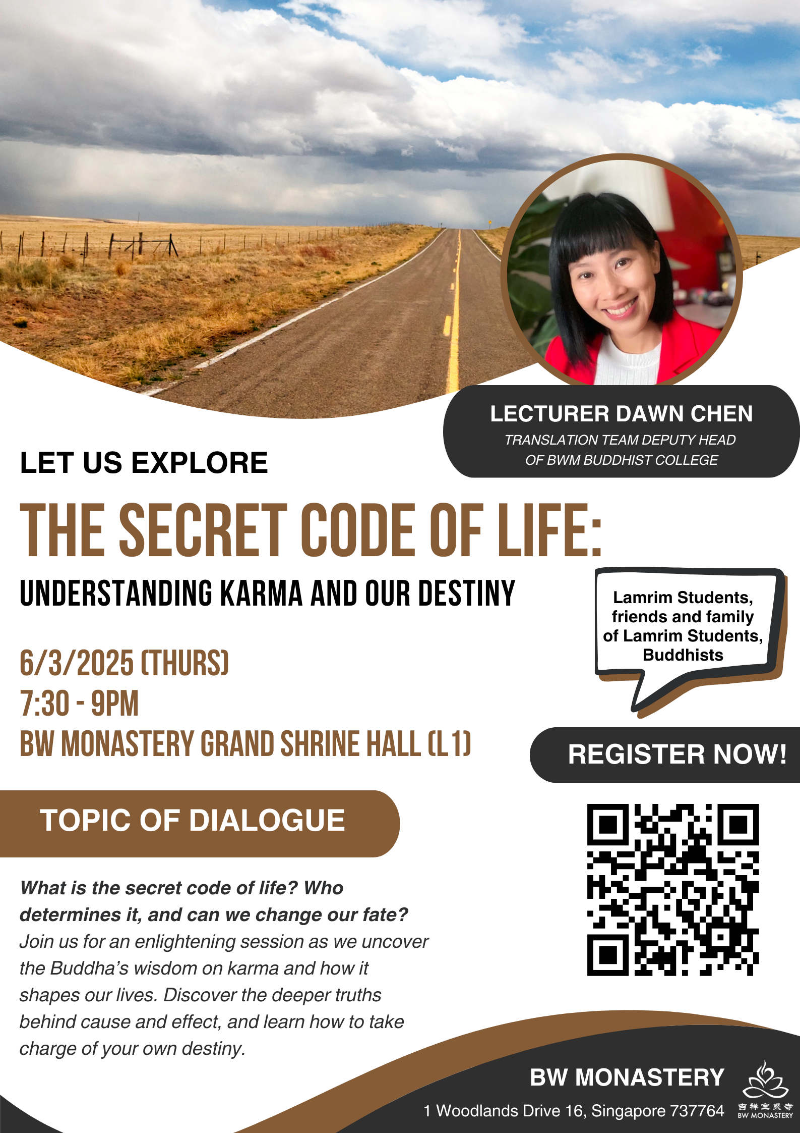 BW Monastery 吉祥宝聚寺 — The Secret Code of Life (Karma) Seminar