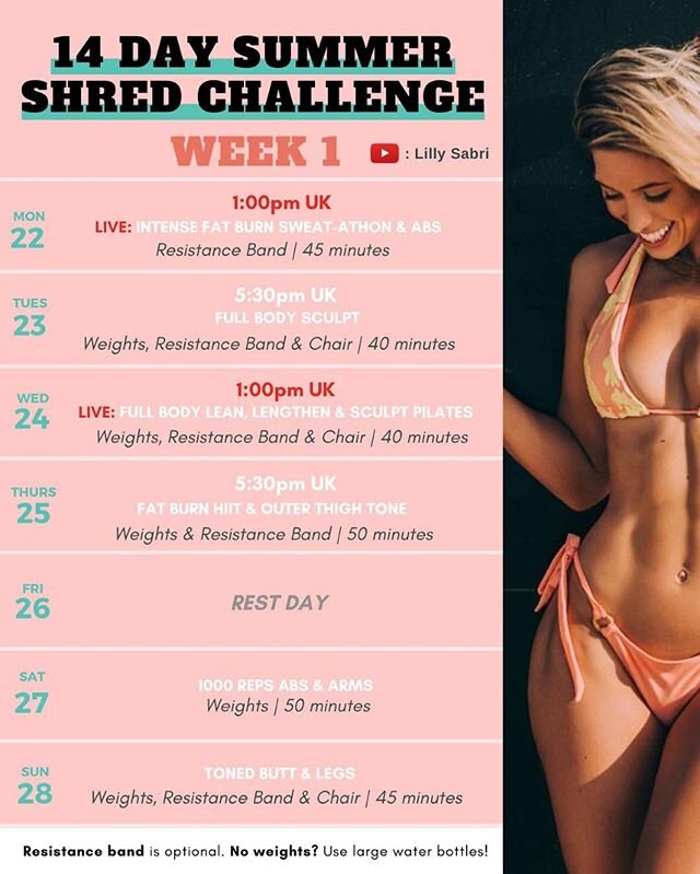 14 Day Summer Shred Challenge is ON! 🔥🔥🔥 We start tomorrow! Who&rsquo;s in? Tag your friends below and let&rsquo;s commit! Read below carefully for how to get involved, for FREE! 👇🏼
I&rsquo;m so so excited to go on this 14 Day journey with you. 