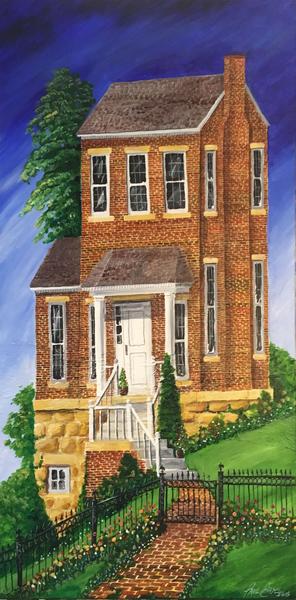 "Bricks and Sky" 24"x48" acrylic on canvas - $1000